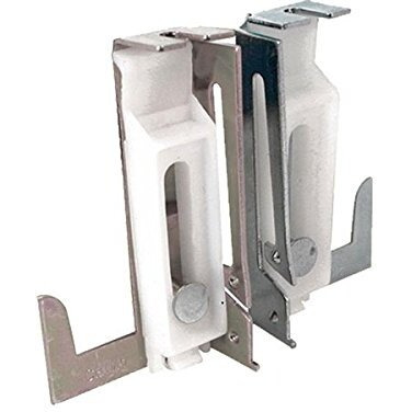 Prime-Line N 6549 1-1/2 In. Stamped Steel Housing With Nylon Guide Insert  Panel Wardrobe Door Guide For Acme And Stanley Doors (1 Pair)