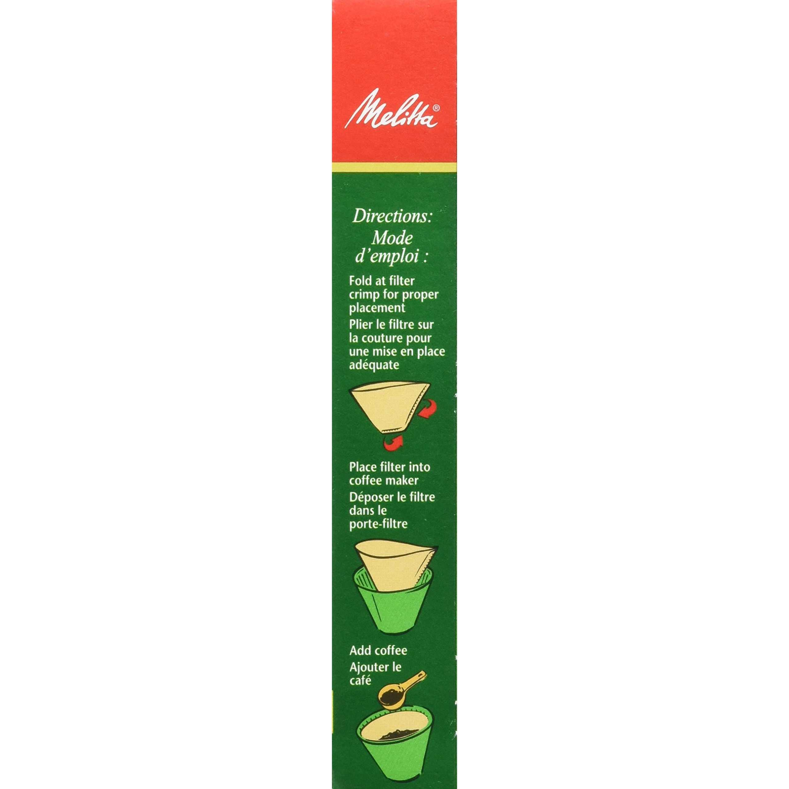 Melitta 620122 40 Count 1 Natural Brown Cone Coffee Filters (Pack Of 5)