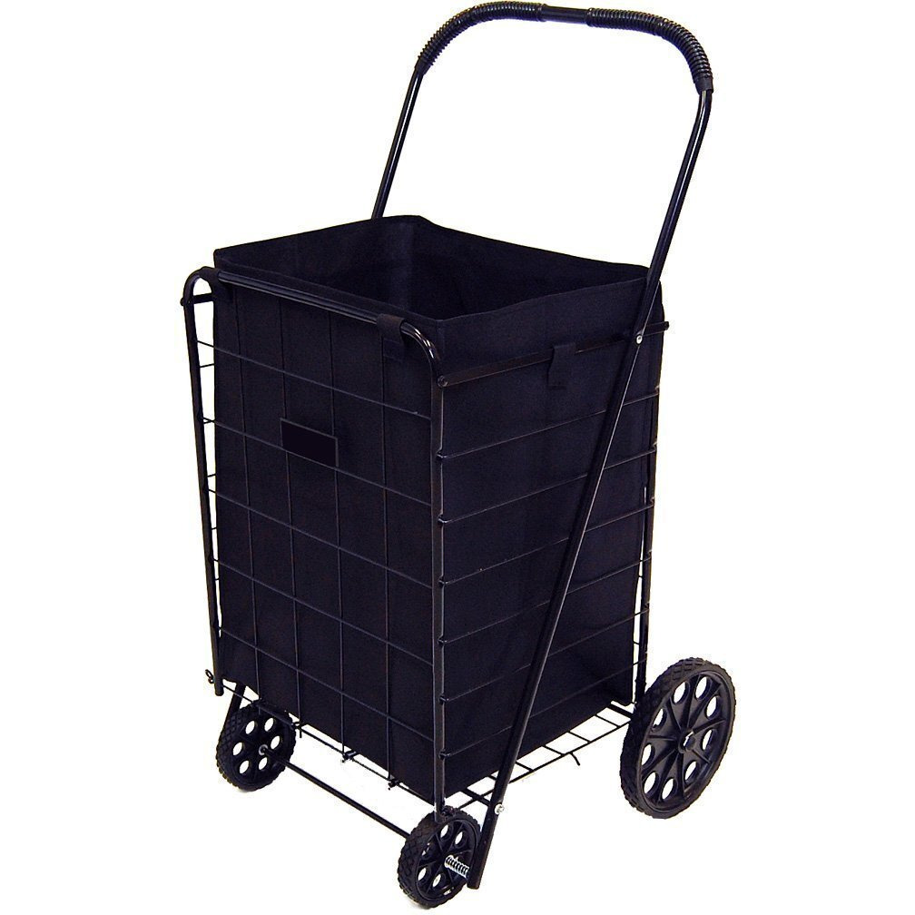 Primetrendz Tm Folding Shopping Cart Liner Insert With Cover In Black (Liner Only).