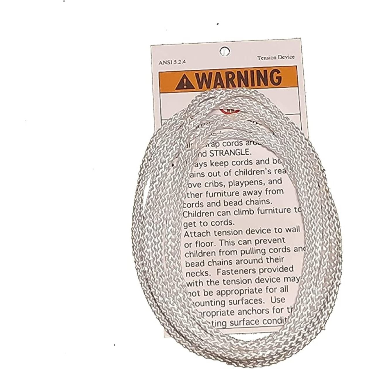 D30 Cord Loop - Fits All Brands... Hunter Douglas  Levolor  Kirsch  Graber  Bali (2.7 Mm) (White  6 Ft Drop)