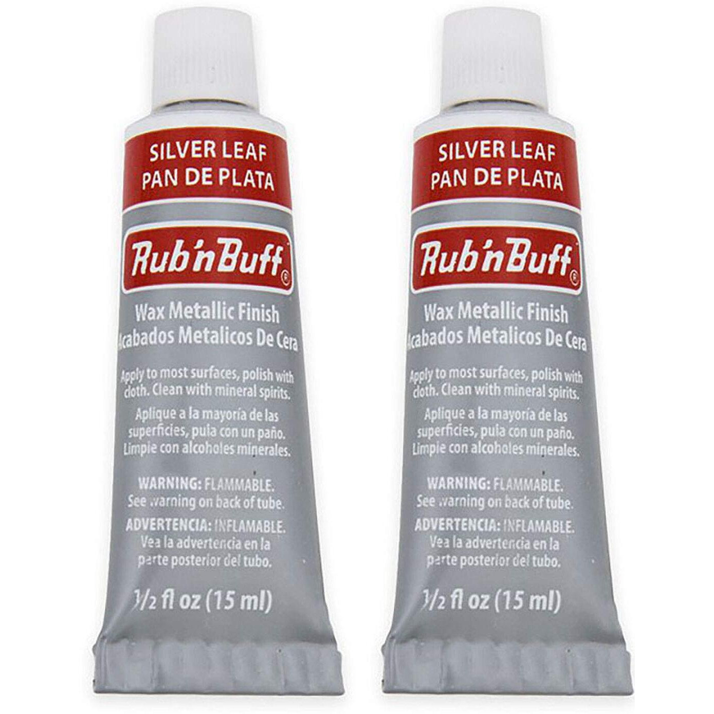 Rub 'N Buff The Original Wax Metallic Finish (Silver Leaf) 2 Pcs Sku 1835745Ma