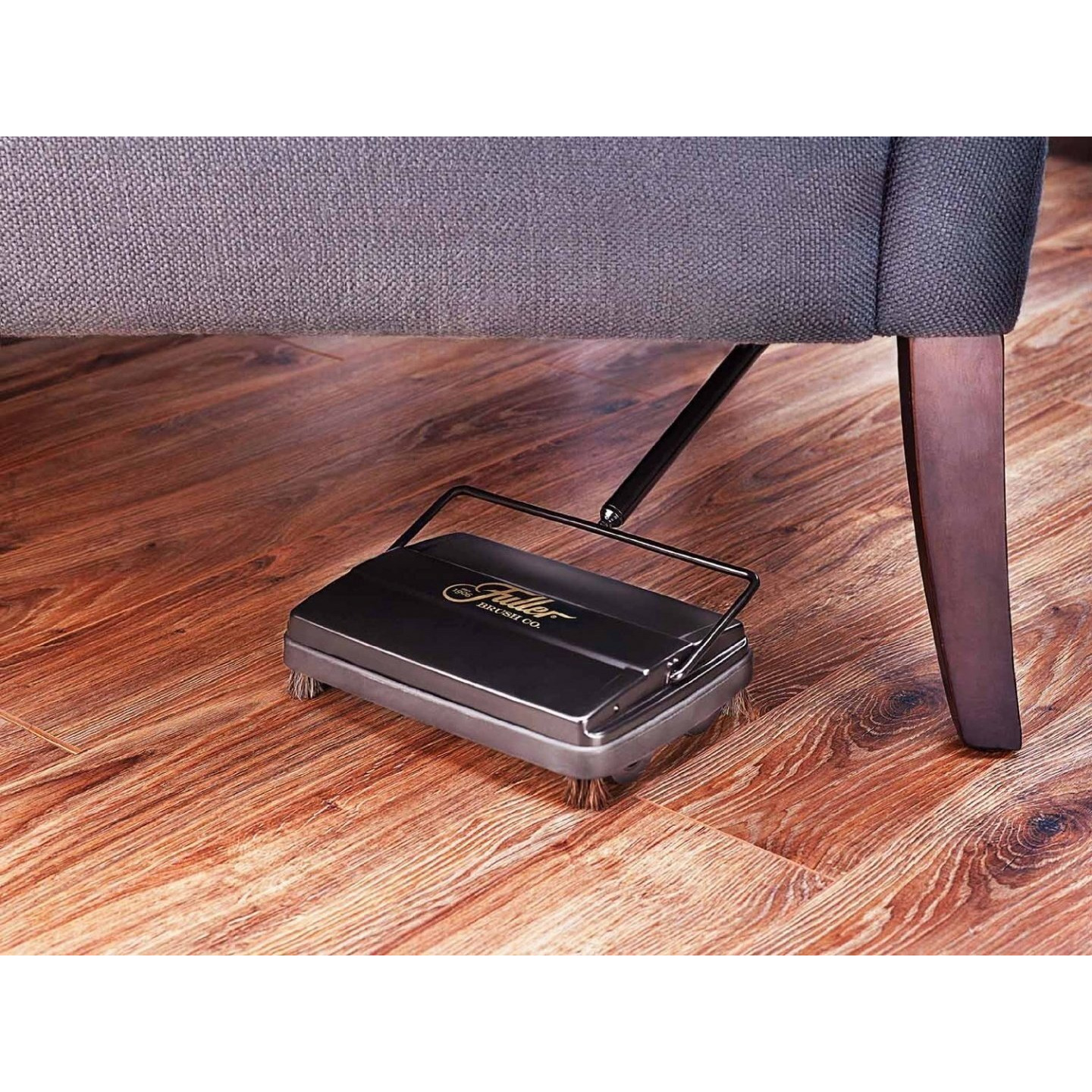 Fuller Brush 17027 Carpet & Floor Sweeper- Mini Stick Cleaner For Hardwood Surfaces  Wood Floors  Laminate  Tile- Small & Portable For The Home Or Office - Cleans Dust Pet Hair- Electrostatic & Silent