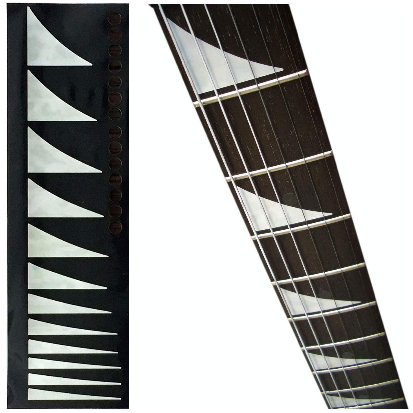 Jockomo Shark Fin (White Pearl) With Rosewood Dot Guitar Inlay Sticker