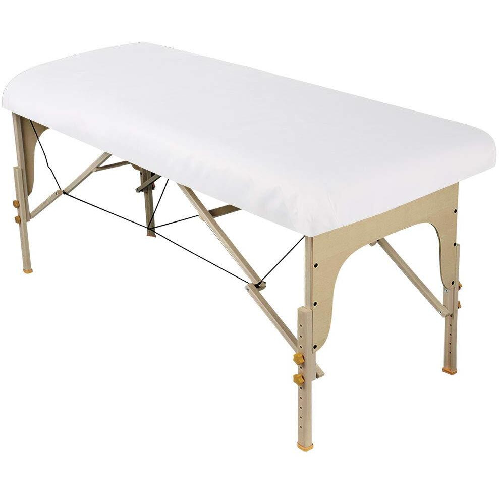 Forpro Professional Collection Premium Microfiber Fitted Sheet  Ultra-Light  Stain And Wrinkle-Resistant For Massage Tables  White  36W X 77L X 7H