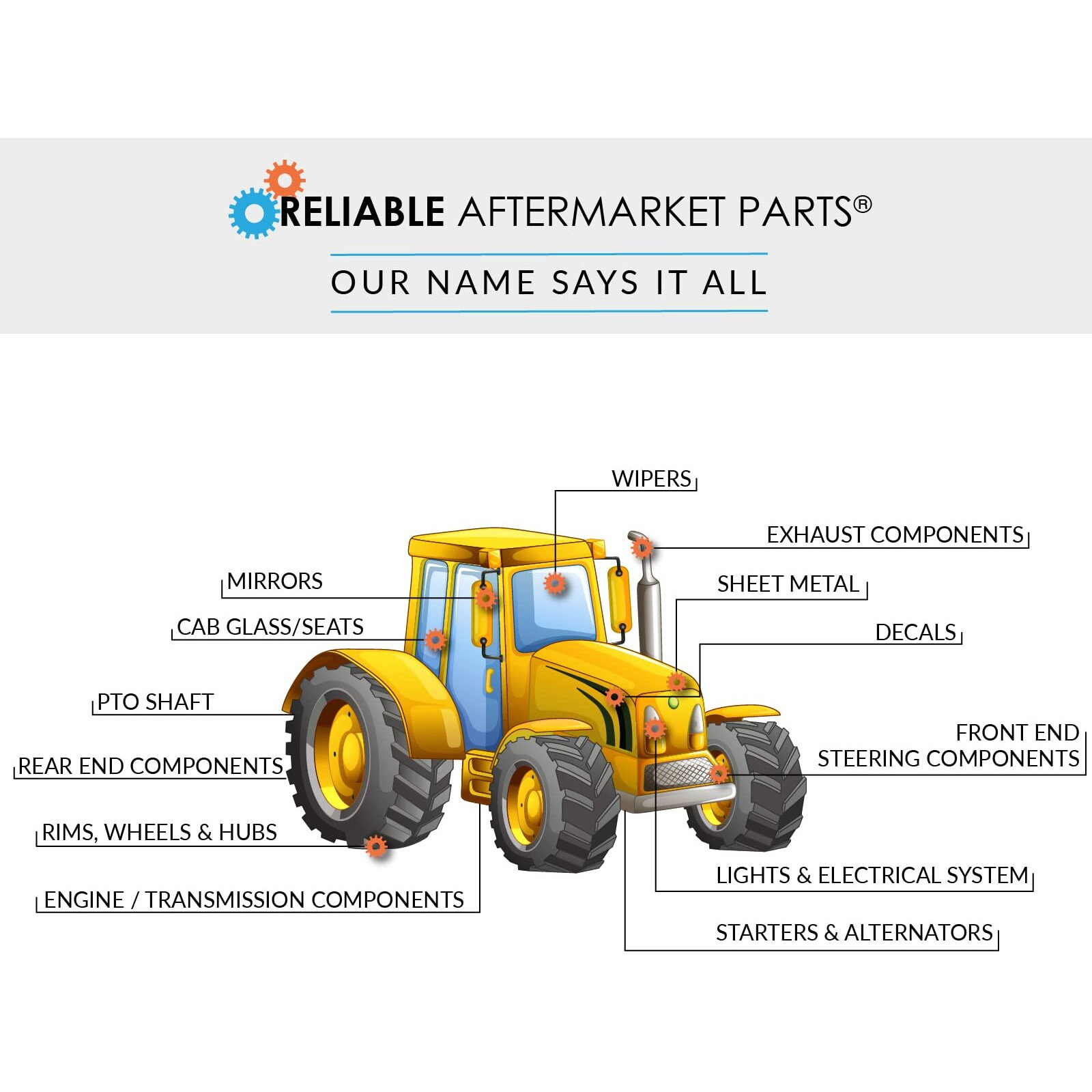 Reliable Aftermarket Parts Our Name Says It All 1860156M1 Emblem Fits Massey Ferguson Tractor 135 165 175 523970M1