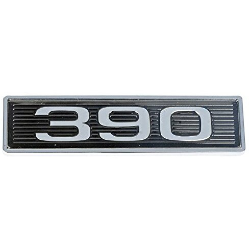 Mustang 390 Classic Hood Scoop Shaker Emblem In Chrome & Black