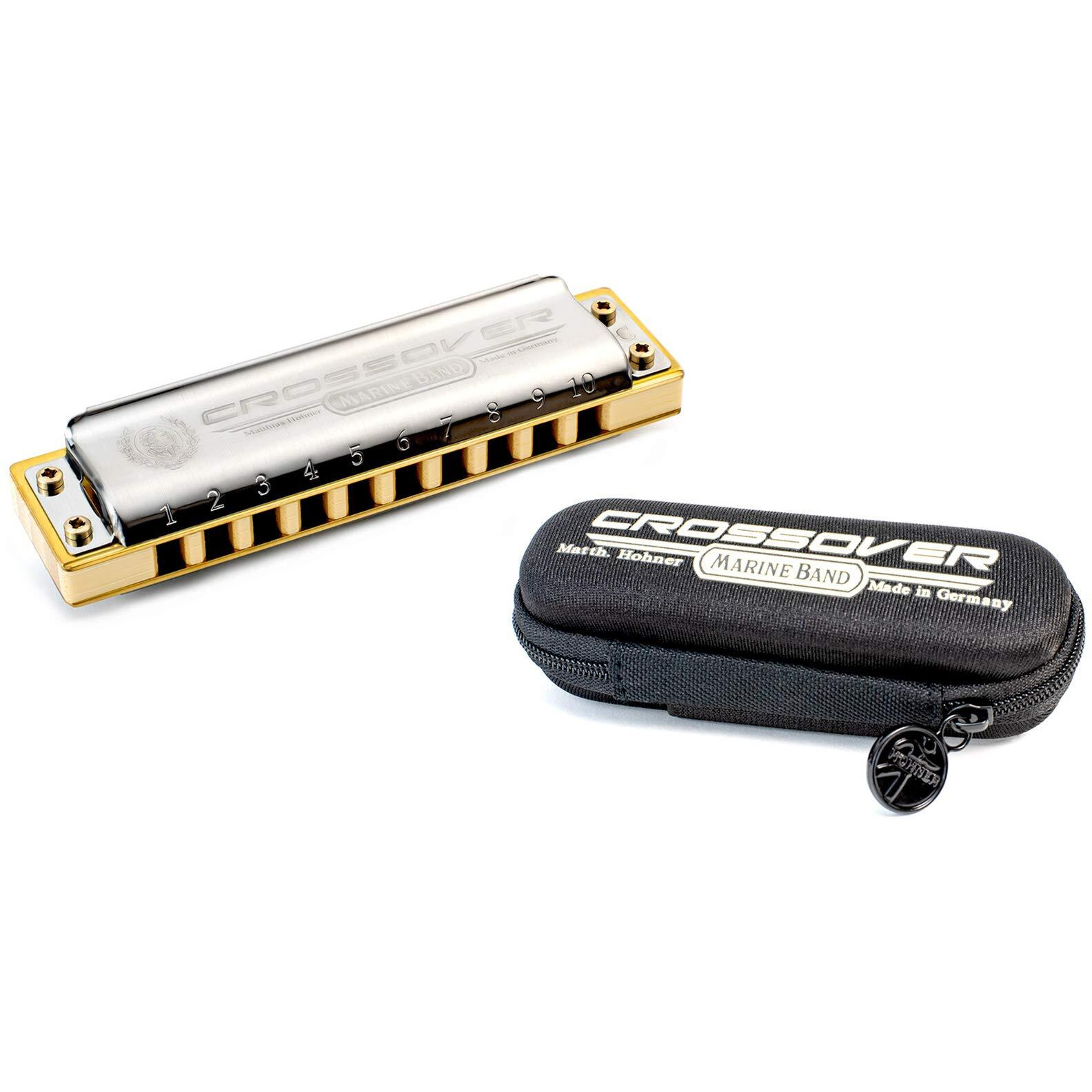 Hohner M2009Bx Marine Band Crossover Harmonica  Key Of A  Stainless Steel (M2009Bx-A)
