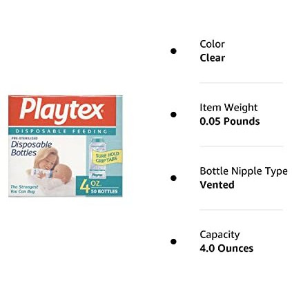 Playtex Ultraseal Disposable Baby Bottle Liners 4Oz