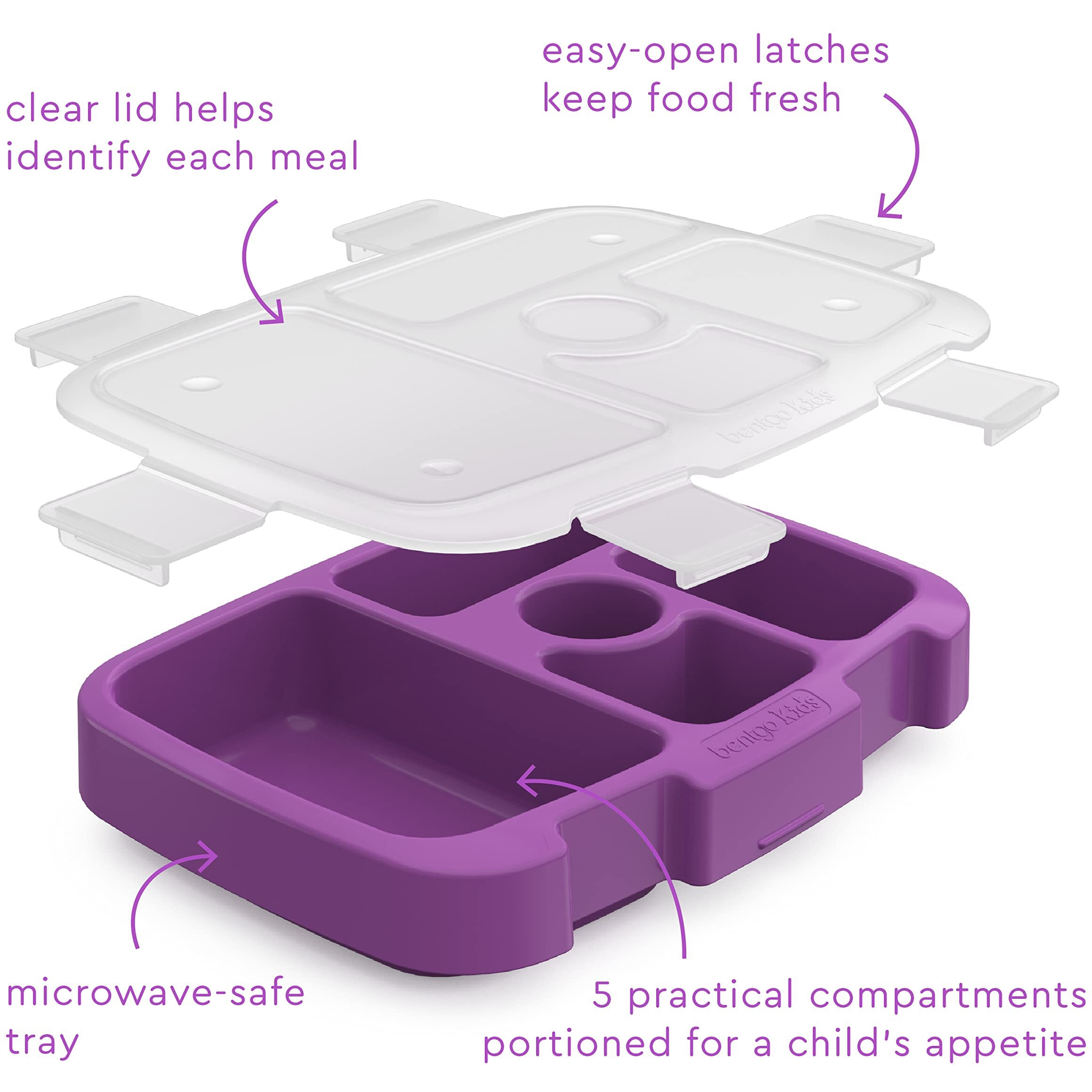Bentgo Kids Tray With Transparent Cover (Purple)