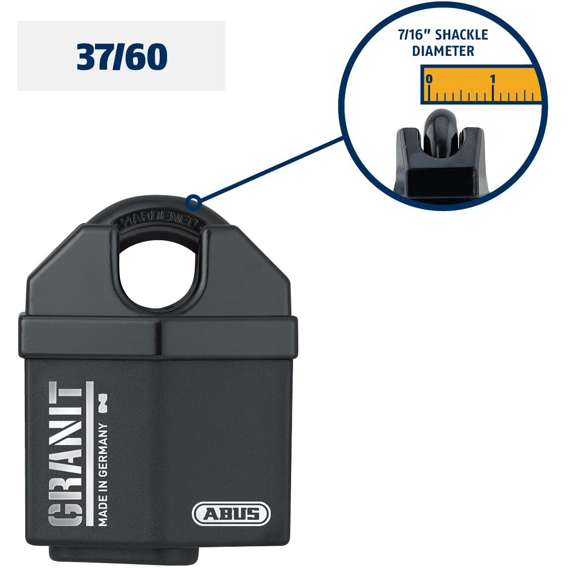 Abus 37/60 Ka Granit Alloy Steel Padlock Keyed Alike  Code 5544653