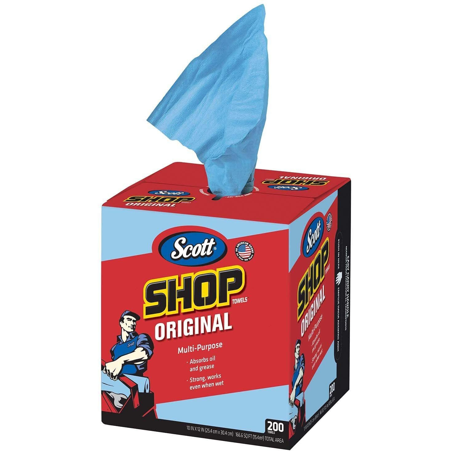 Scott Blue Shop Towels In A Box - 200 Sheets