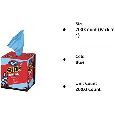 Scott Blue Shop Towels In A Box - 200 Sheets