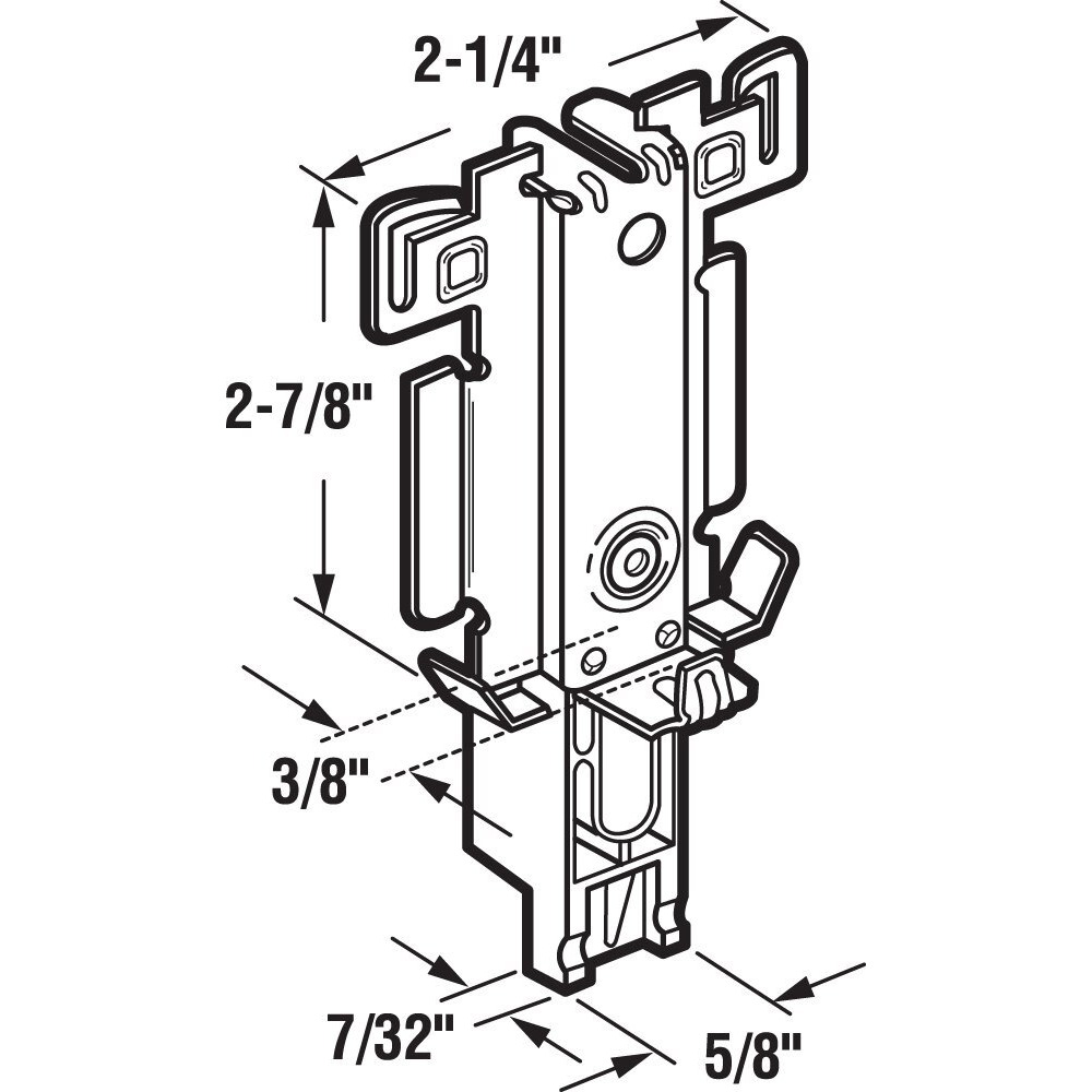 Prime-Line N 6551 Panel Wardrobe Door Guide  Fits Acme Doors  Left And Right In Package (1 Set)