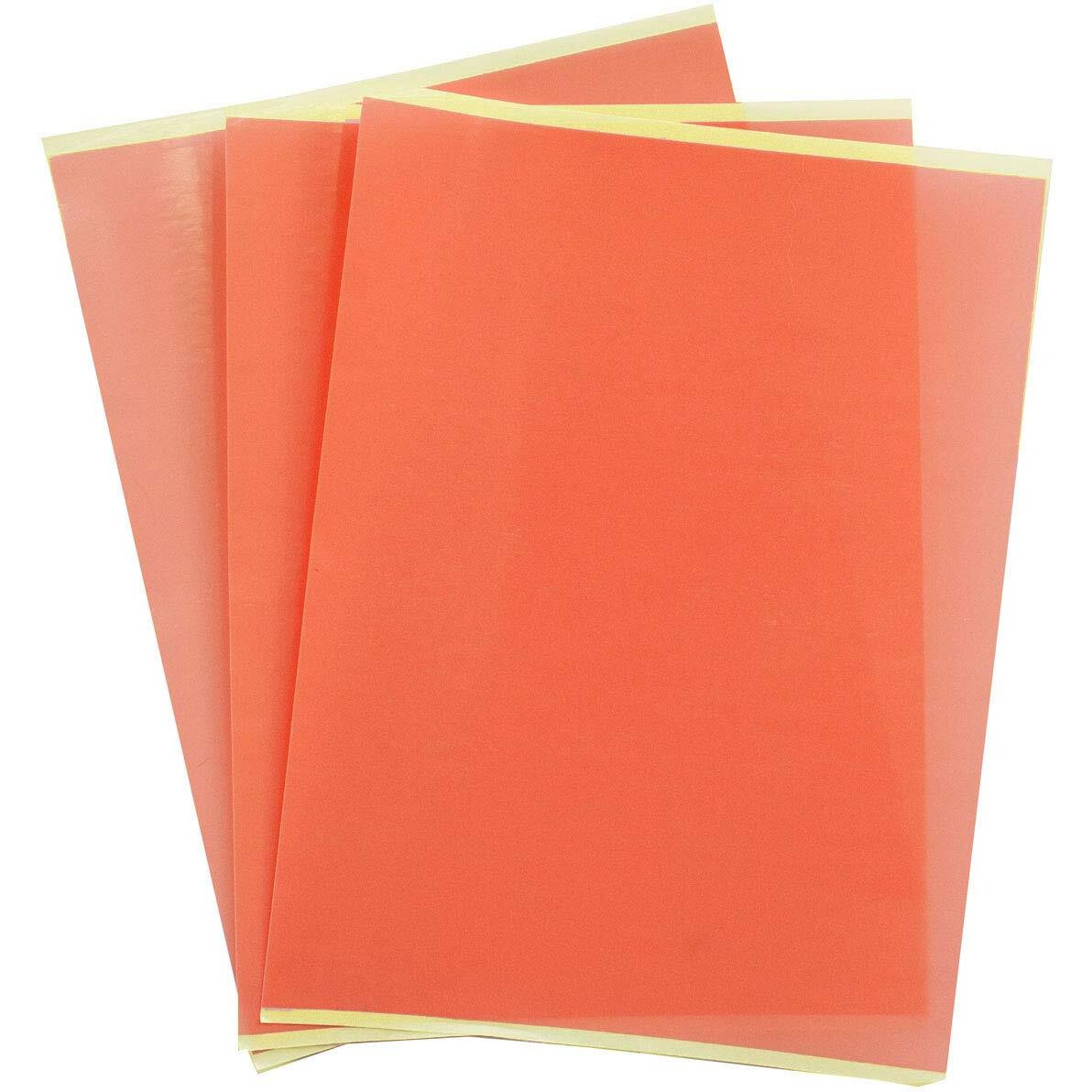 Chica And Jo Double Sided Tape Sheets 3-Pack Of 8.5"" X11 Clear Adhesive Sheets. Super Strong Sticky Pet Tape With Red Liner.