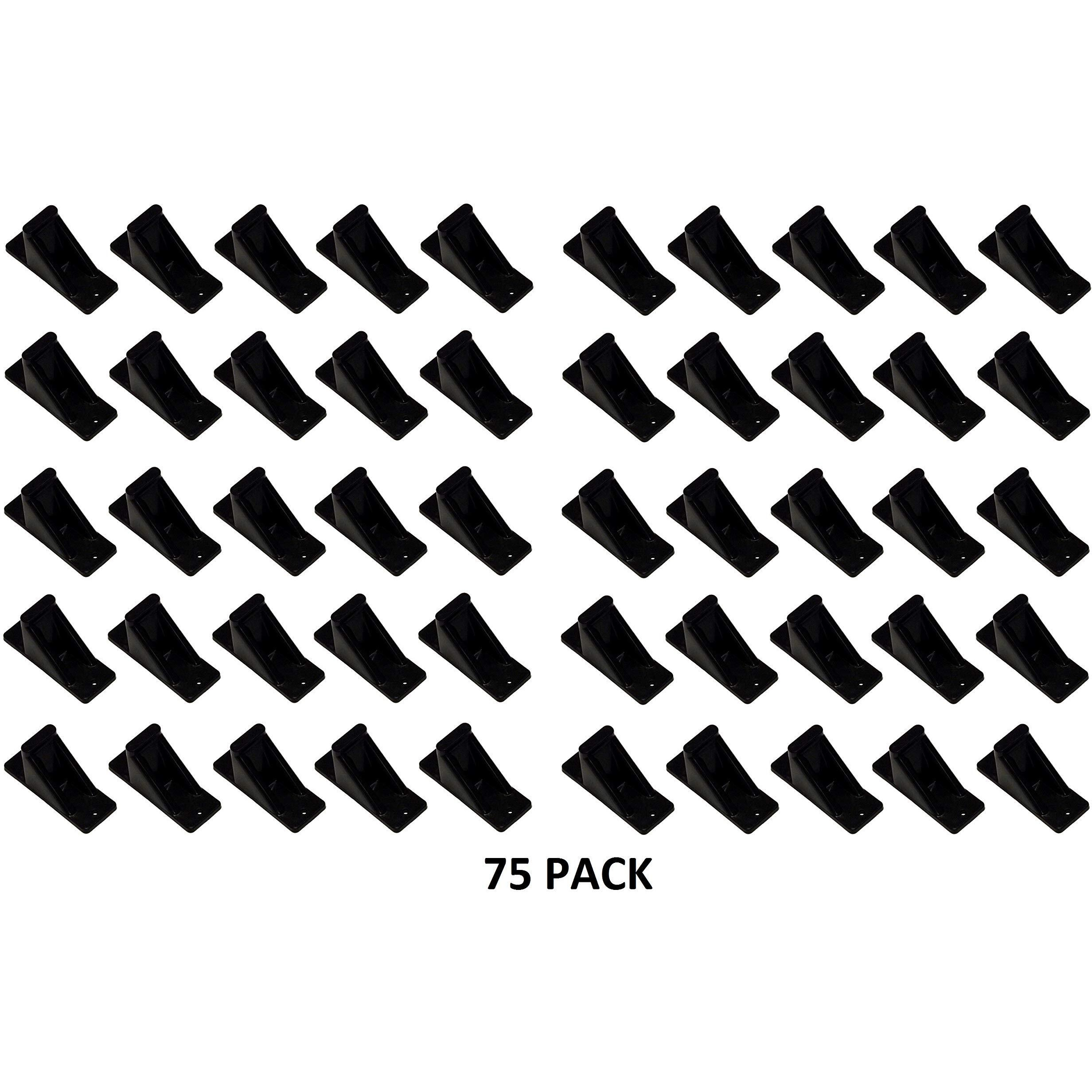 Jsp Manufacturing Black Plastic Mini Roof Snow Ice Guard - Multi-Quantity Pack | Prevents Sliding Snow Stops Buildip (75)