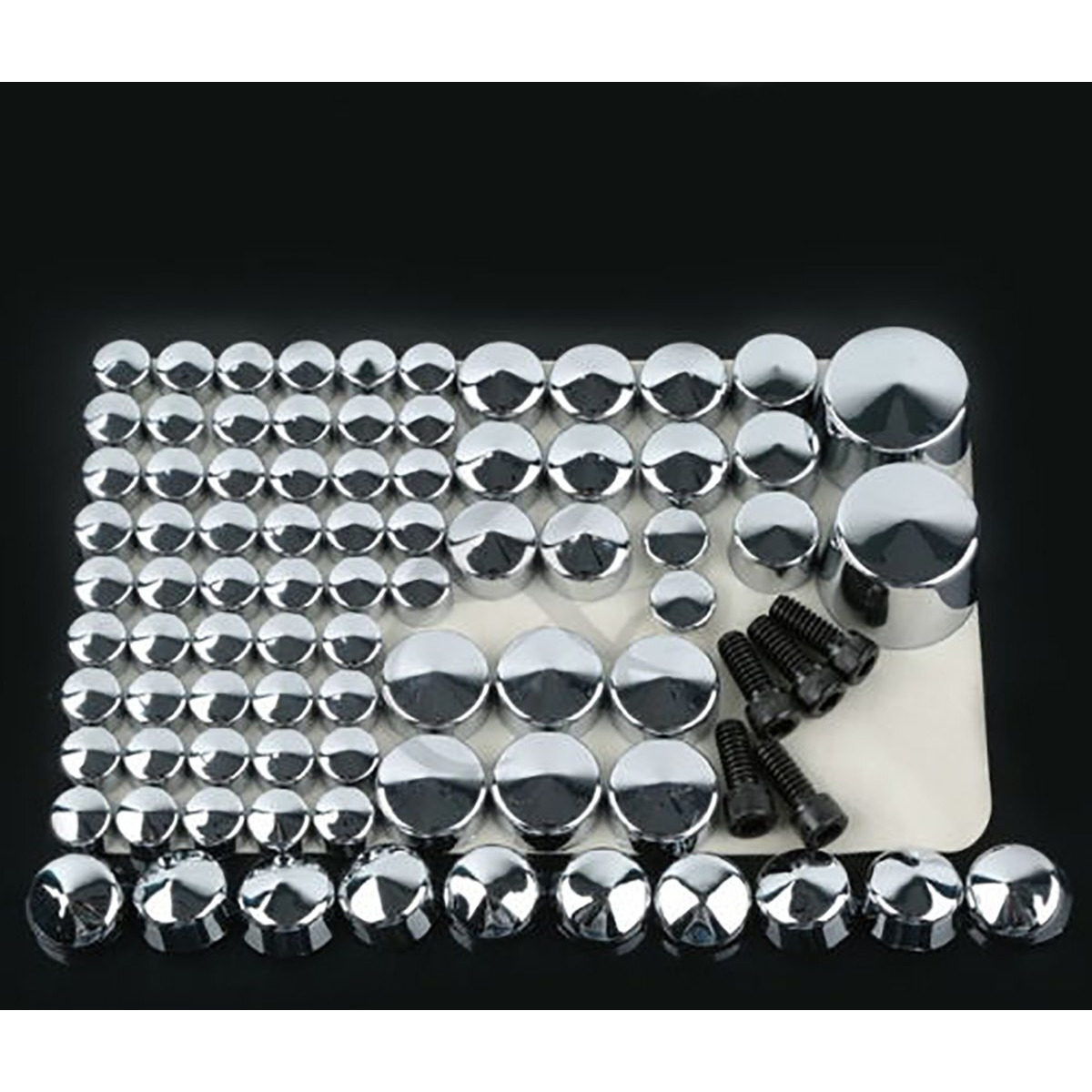 Xmt-Moto Motorcycle Chrome Topper Bolt Cap Cover Fits For 2007-2013 Harley Davidson Softail Twin Cam