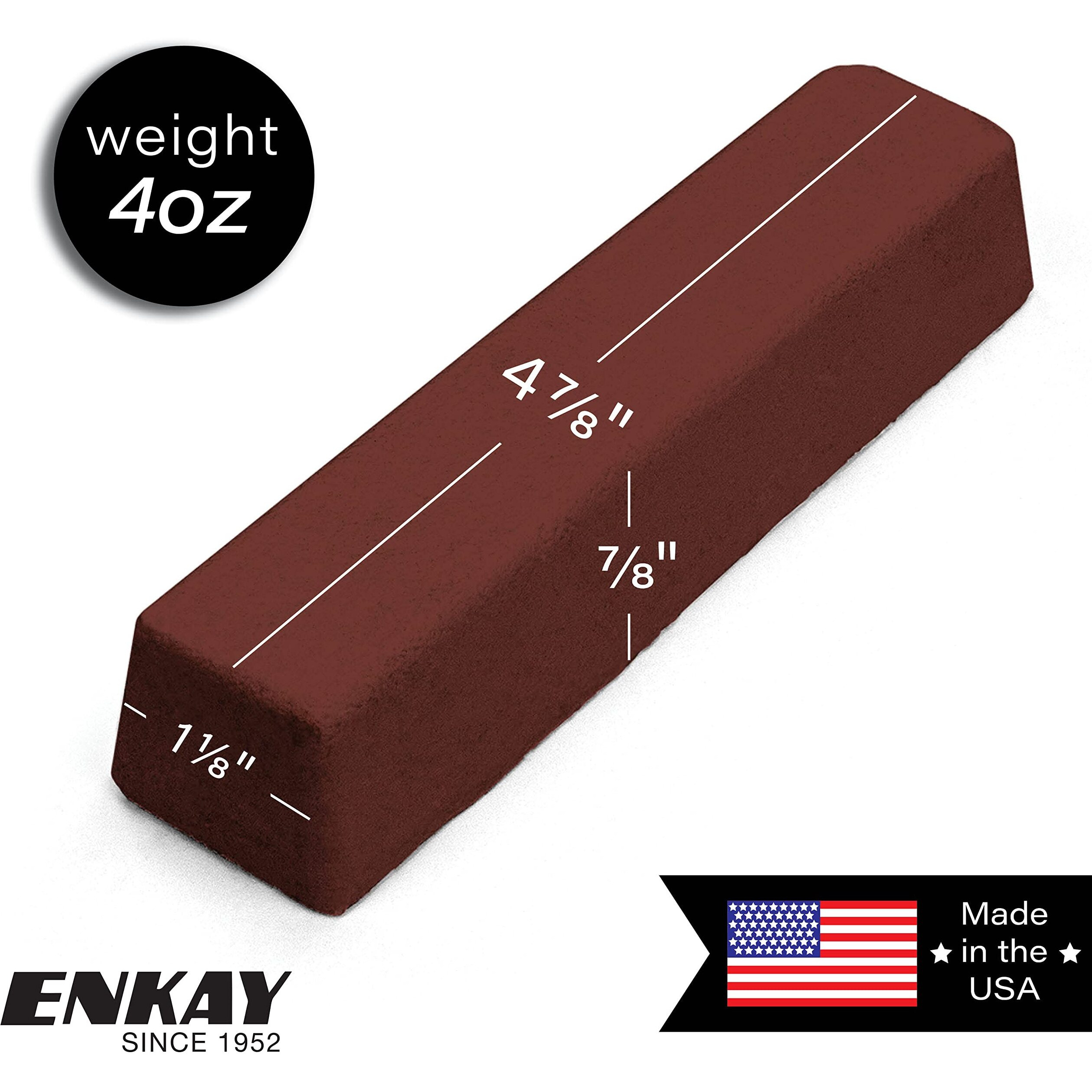 Enkay - Red Jewelers Rouge Polishing Compound  4 Oz. (U.S. Made)