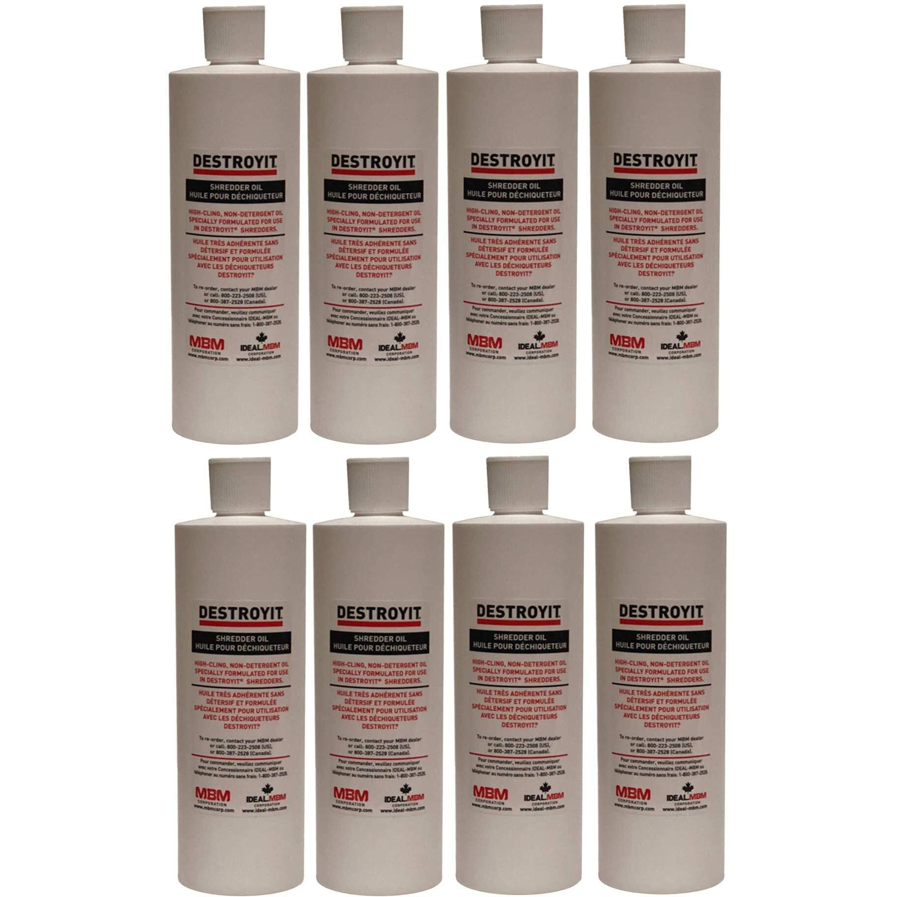 Mbm Ac Ced21/8 Destroyit Shredder Oil (Pack Of 8)  1-Pint Bottles  Compatible With Any Destroyit Shredders  Special Formula