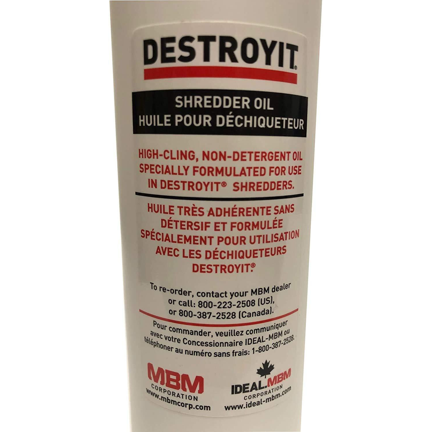 Mbm Ac Ced21/8 Destroyit Shredder Oil (Pack Of 8)  1-Pint Bottles  Compatible With Any Destroyit Shredders  Special Formula