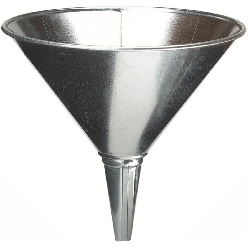 Lubrimatic Galvanized Steel Utility Funnel - 2 Quart