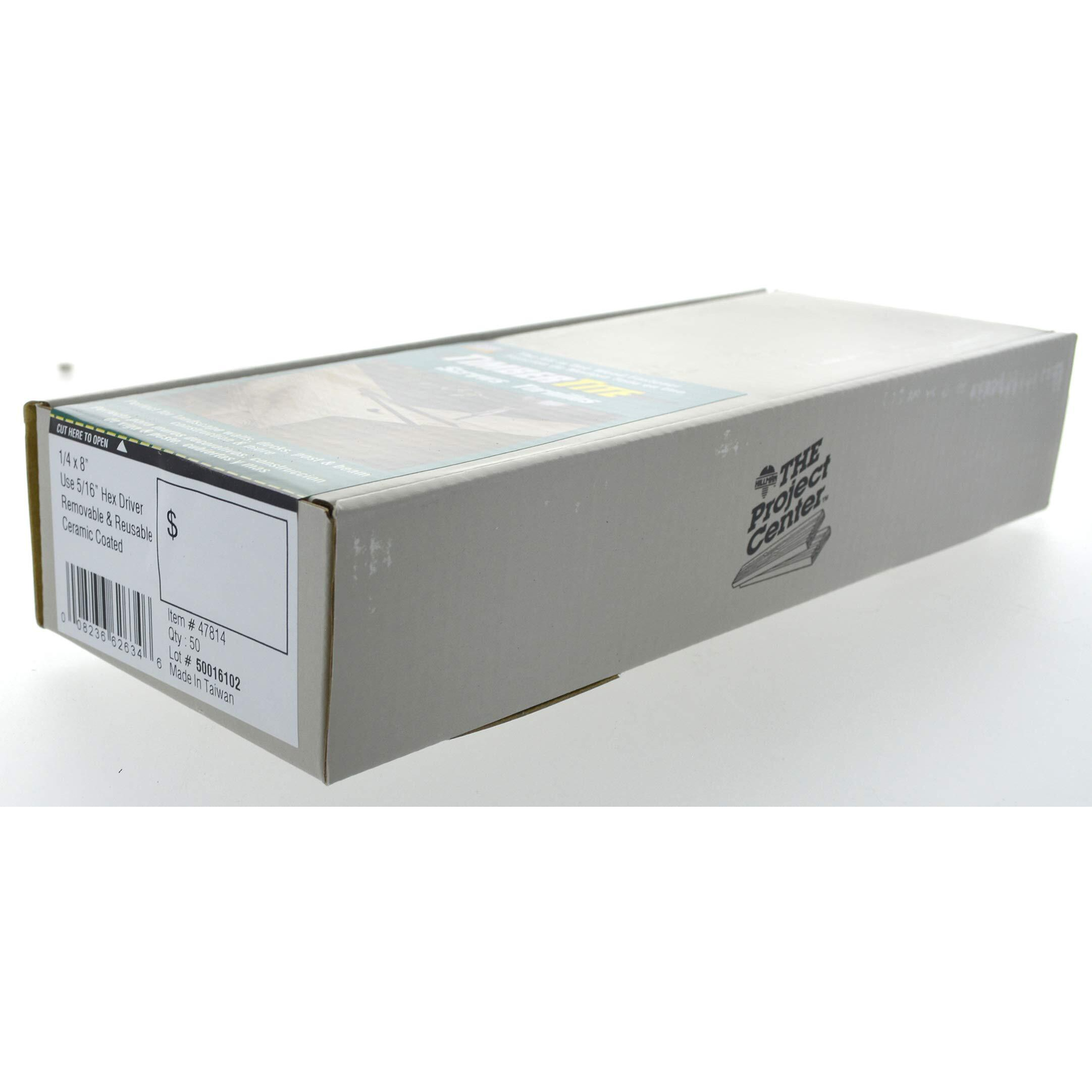 Hillman 47814 Timbertite Landscape Screw  Steel  1/4&quot&quot X 8&quot&quot  50-Pack