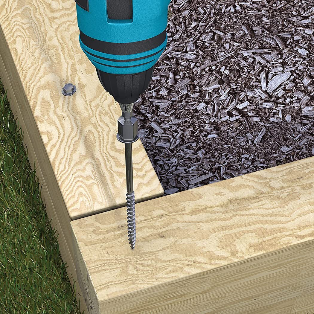 Hillman 47814 Timbertite Landscape Screw  Steel  1/4&quot&quot X 8&quot&quot  50-Pack