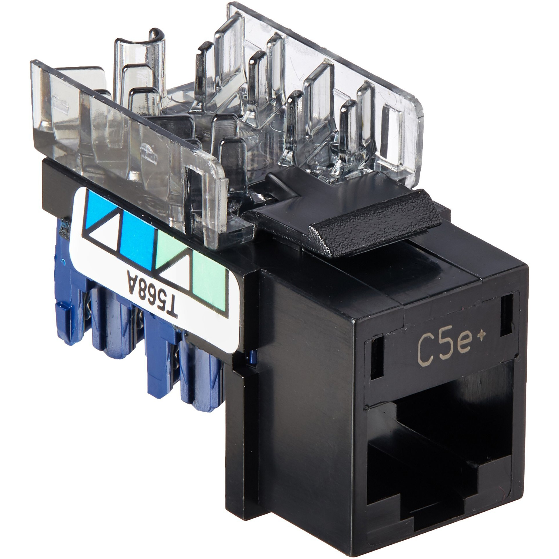 Hubbell Hxj5Ebk Xcelerator Series Rj Jack  Cat5E  8 Position  Universal 586A/B Wiring  Black