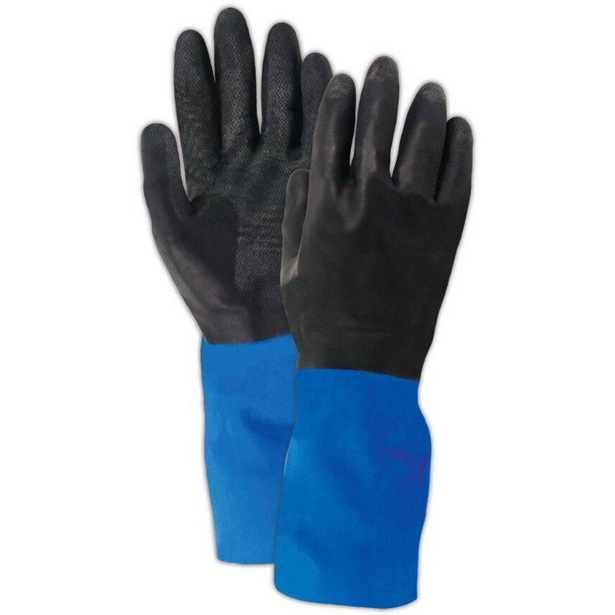 Showa Chm Neoprene Over Natural Rubber Latex Glove With Cotton Flock Liner  Medium (Pack Of 12 Pairs)