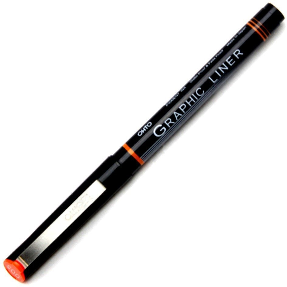 Ohto Graphic Liner Needle Point Drawing Pen - Pigment Ink - Pack Of 6