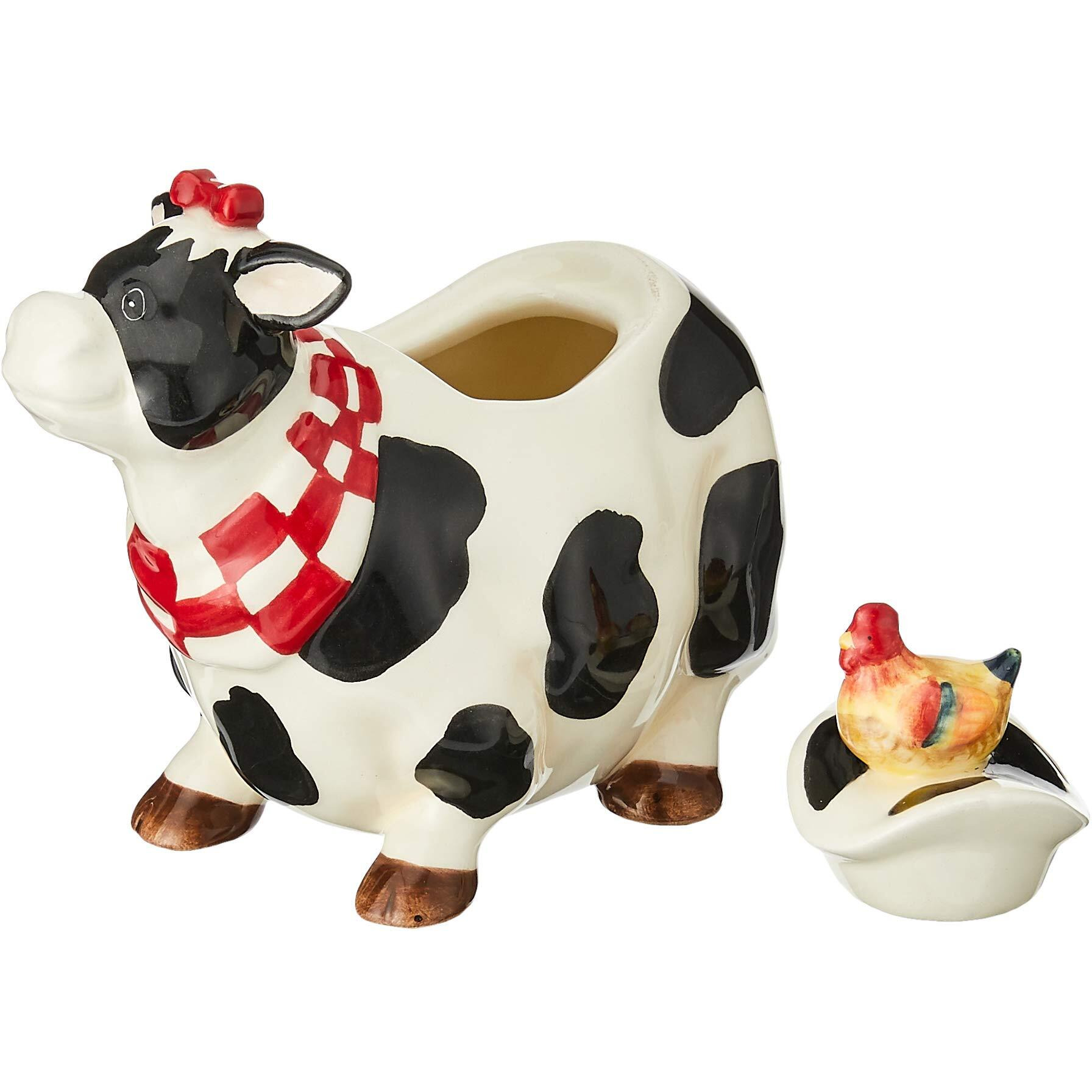 Appletree Design Barn Yard Cow Sugar And Creamer Set  4-3/8-Inch  4-1/2-Inch