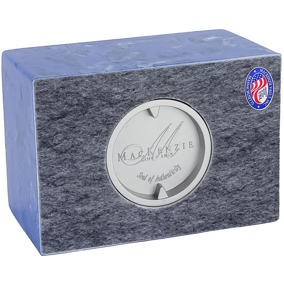 Navy Classic Cultured Marble Cremation Urn For Ashes  Blue  Adult Sized Cremation Urn For Human Ashes  Ground Burial  Home Memorial And Funeral Cremation Urn