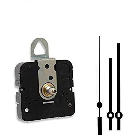 Takane Quartz Clock Movement Mechanism With 4"" Straight Hands  U.S.A. Made (7/16"" Threaded Shaft For Dials Up To 1/4"" Thick)