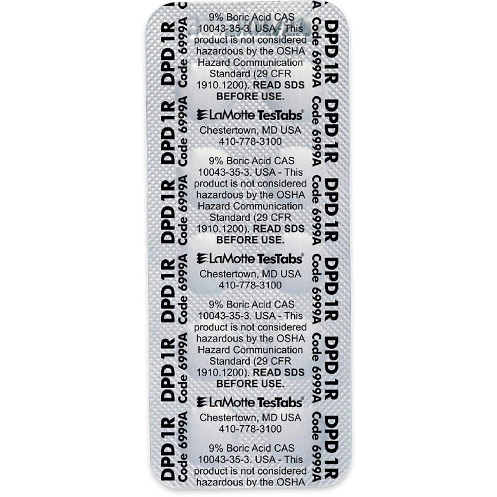 Lamotte 6999A Visual Grade Testabs  Chlorine Dpd 1 Rapid  100 Ct.