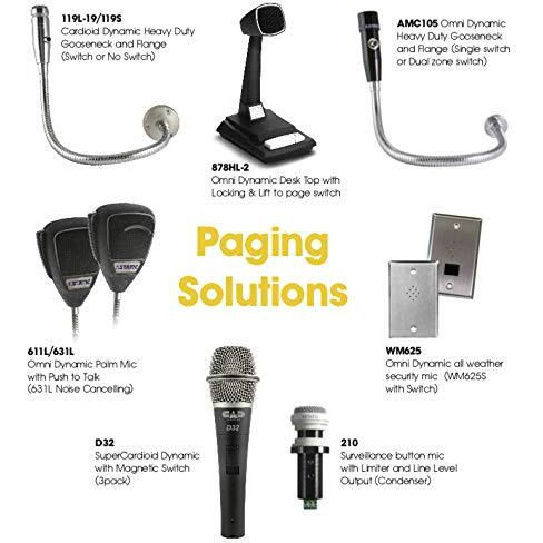 Astatic 119L-19 19"" Cardioid Dynamic Gooseneck Microphone - Gooseneck  2 3/4 Inch Flange (6-Foot Cable)