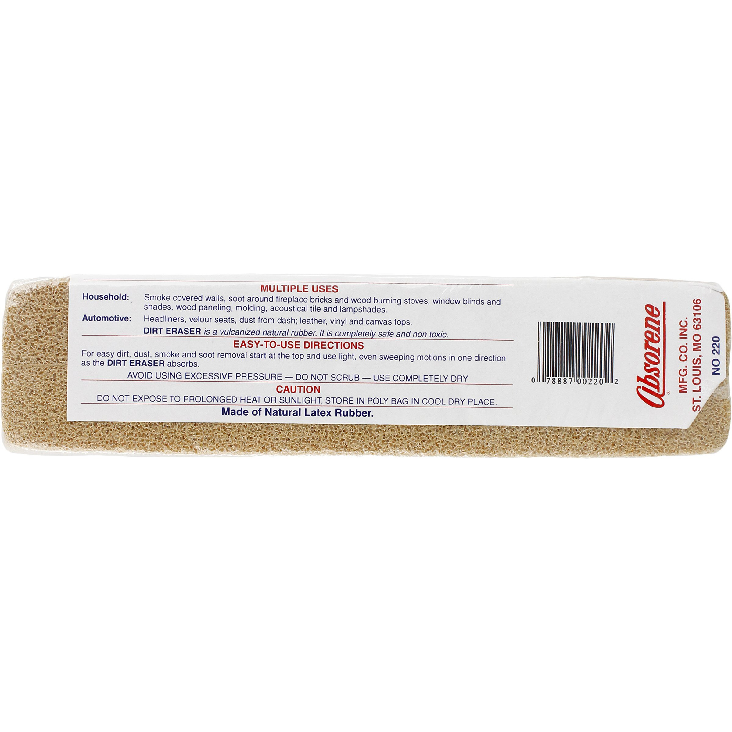 Absorene Dirt Eraser Large Beige 1 3/4"&quotH X 3 3/4"&quotW X 7 1/4"&quotD