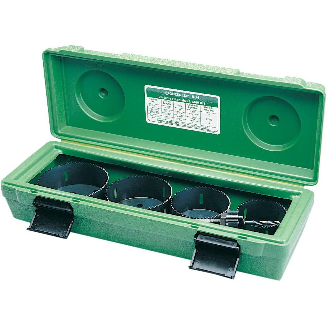 Greenlee - Holesaw Set  Hole Making (834)  2-1/2-Inch Through 4-Inch