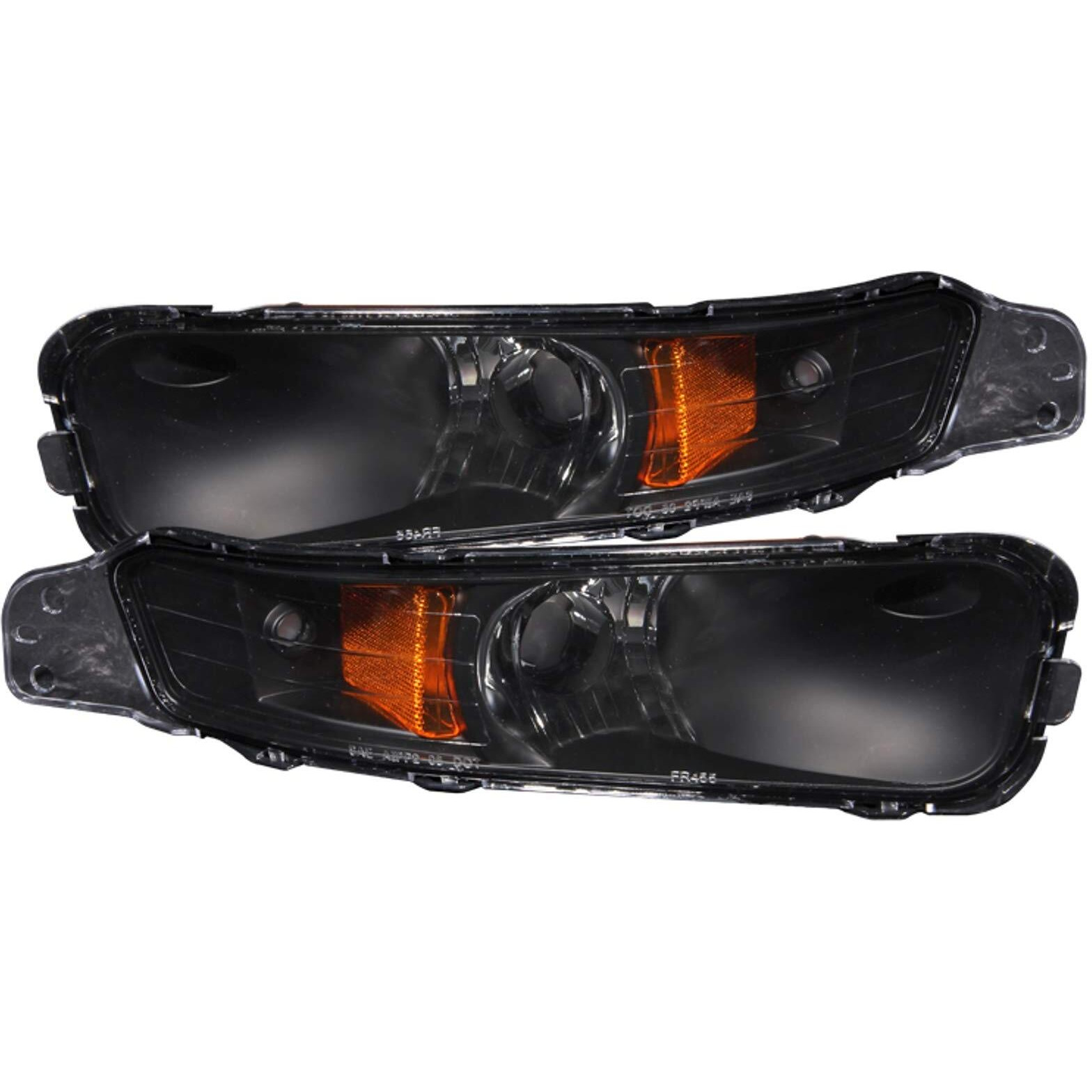 Anzo Usa 511002 Ford Mustang Bumper Light Assembly Black With Amber Reflector - (Sold In Pairs)