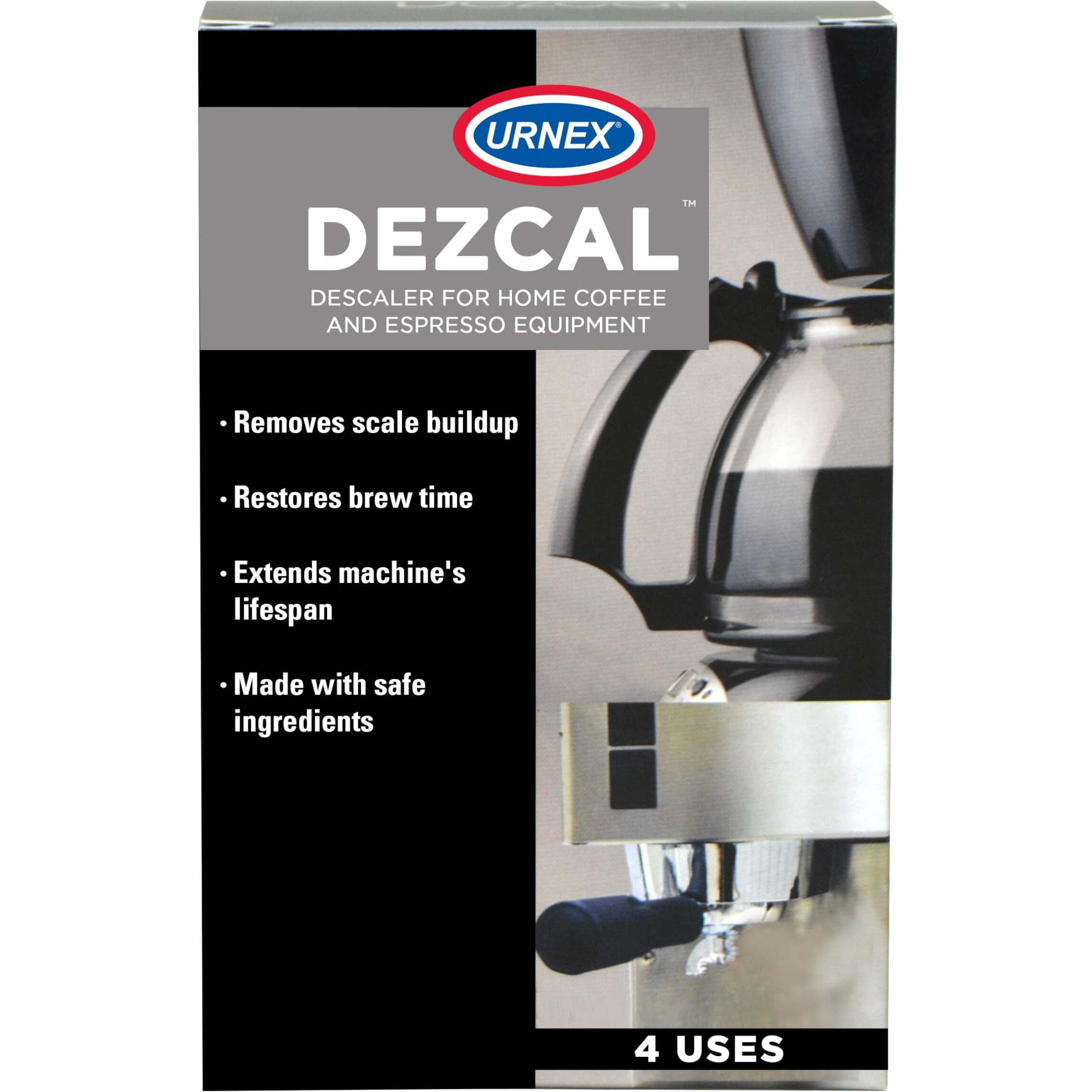 Descaling Powder Solution - 4 Uses - Activated Scale Remover For Use With Keurig 1.0/2.0  Home Coffee And Espresso Machines  Kettles  Garment Steamers