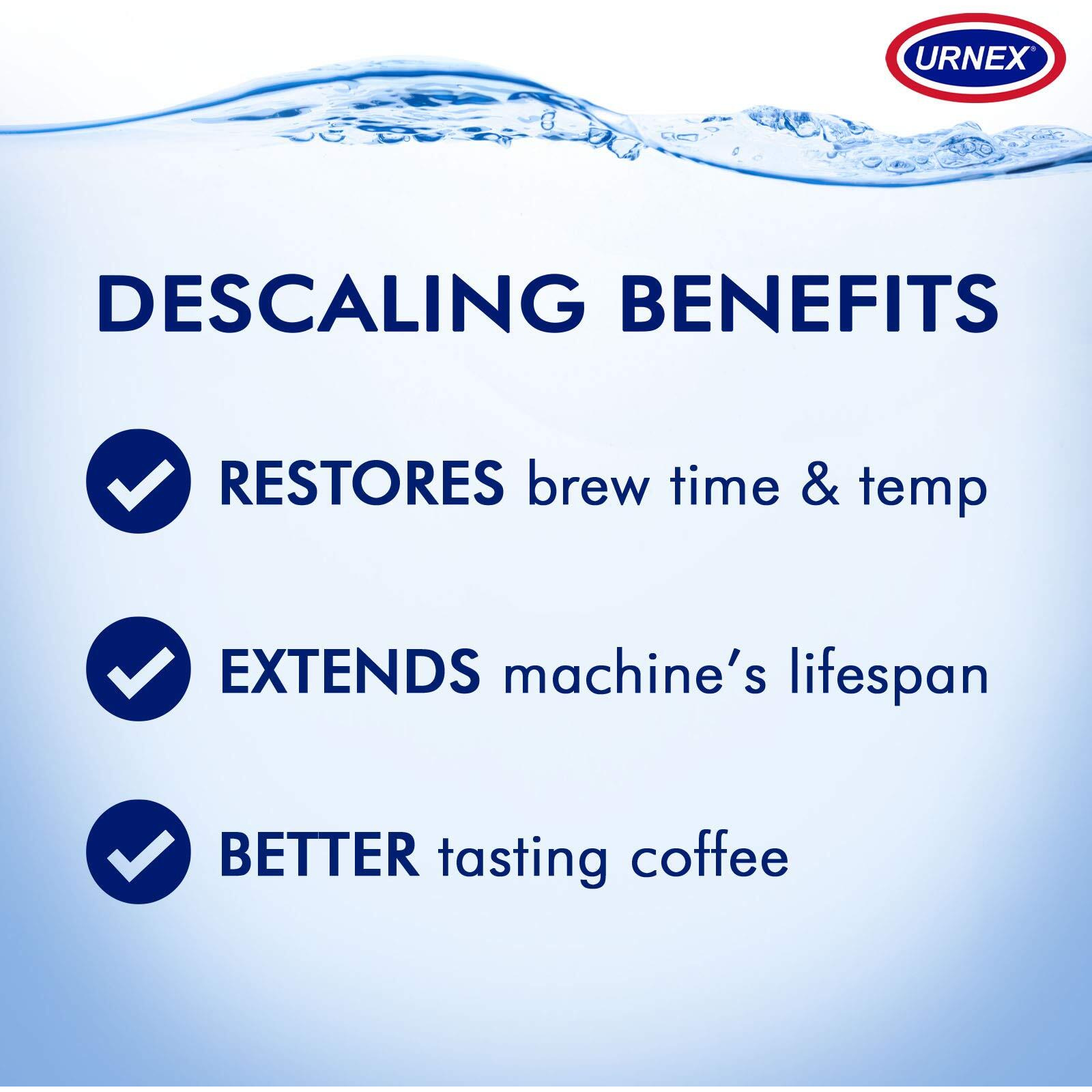 Descaling Powder Solution - 4 Uses - Activated Scale Remover For Use With Keurig 1.0/2.0  Home Coffee And Espresso Machines  Kettles  Garment Steamers