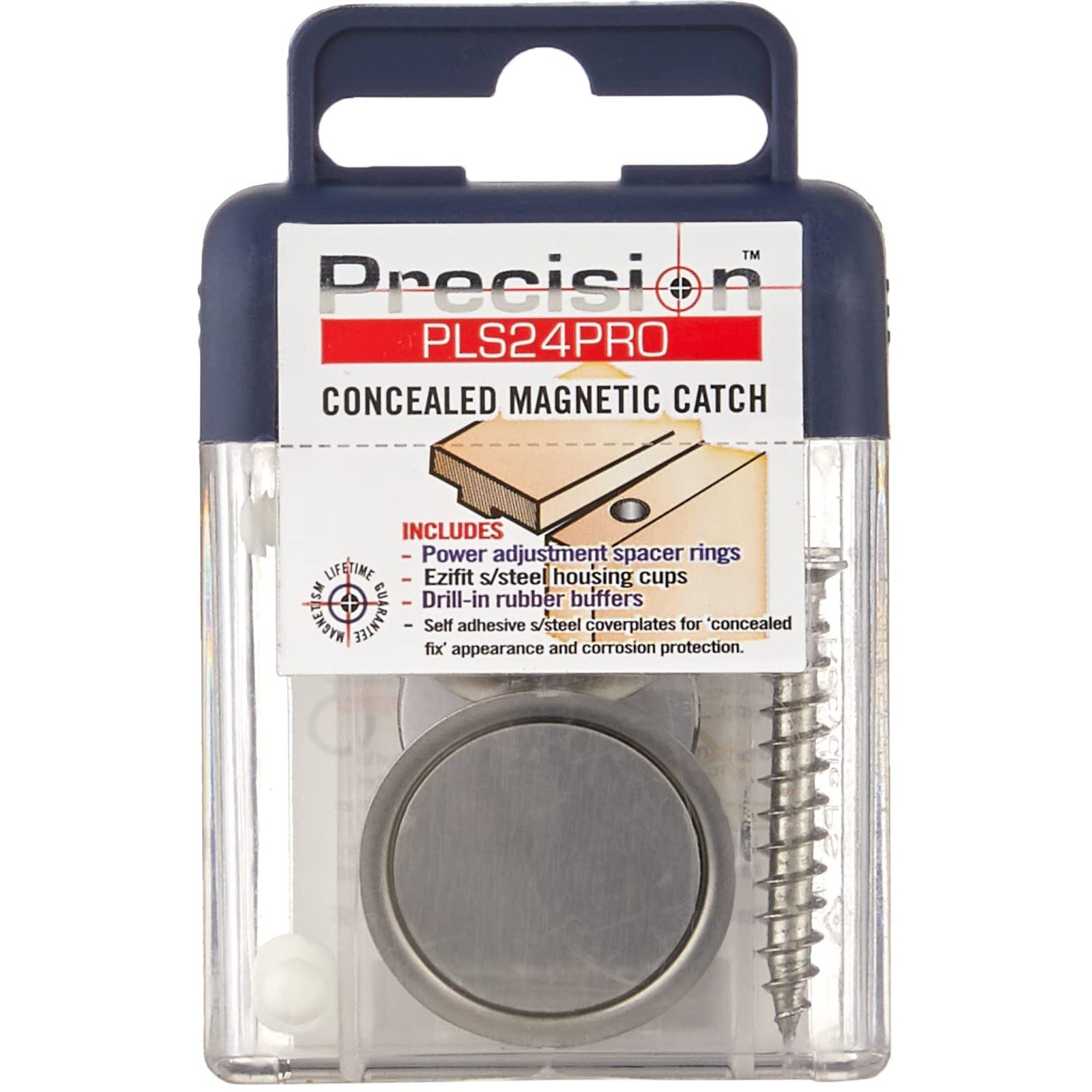 Precision Lock Pls-24 Pro Concealed Magnetic Catch  Silver