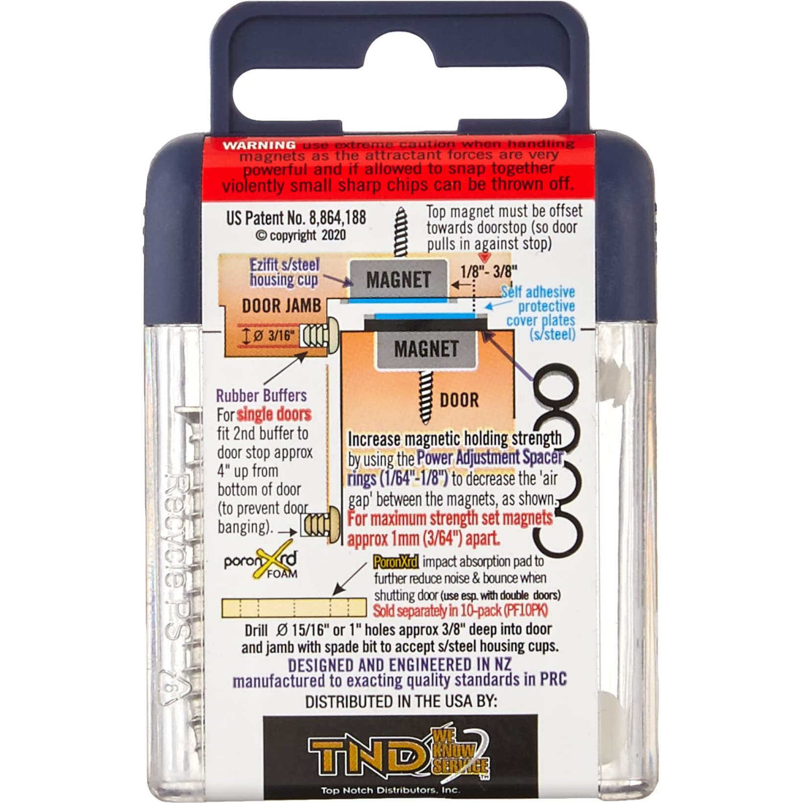 Precision Lock Pls-24 Pro Concealed Magnetic Catch  Silver