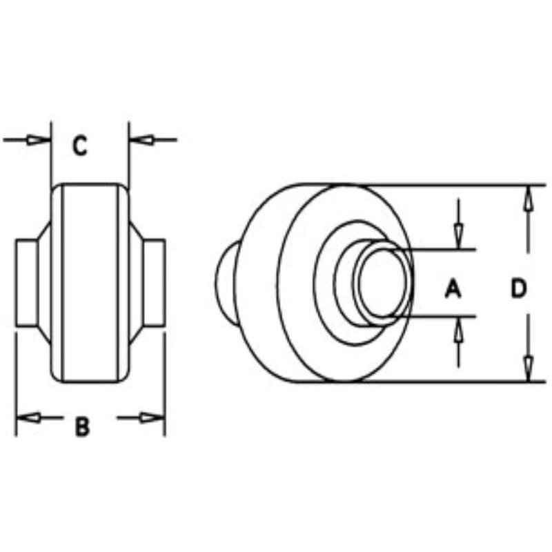 Reliable Aftermarket Parts Our Name Says It All -30545E1 Lift Arm Ball Joint Made For Various Tractor Models 1 1/8"" Bore