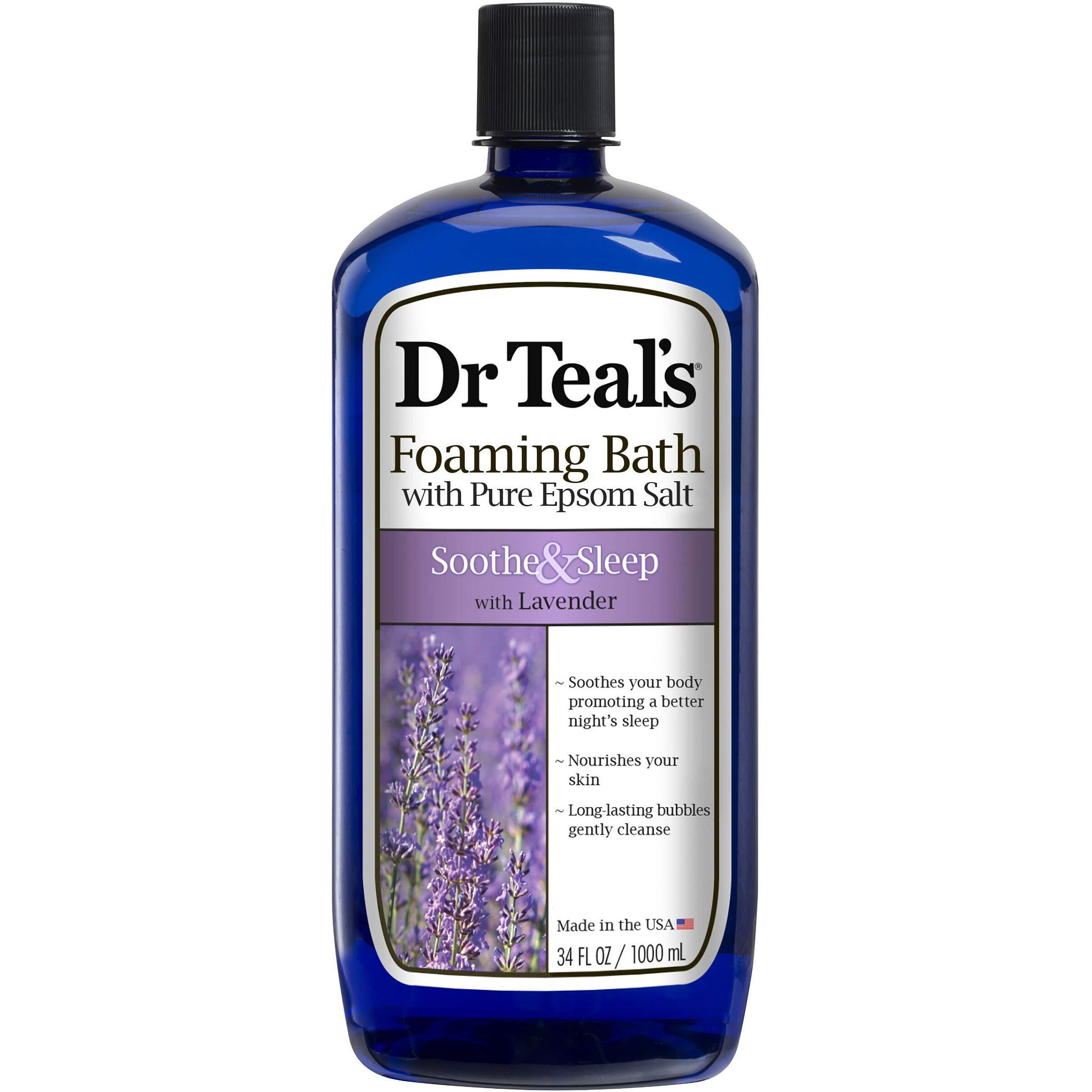 Dr Teal's Foaming Bath 3-Pack (102 Fl Oz Total) Soothe & Sleep With Lavender