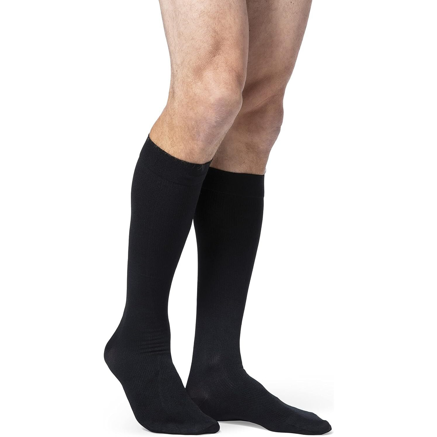 Sigvaris Men's Access 920 Closed-Toe Calf High Medical Compression 20-30Mmhg Black  Medium Long