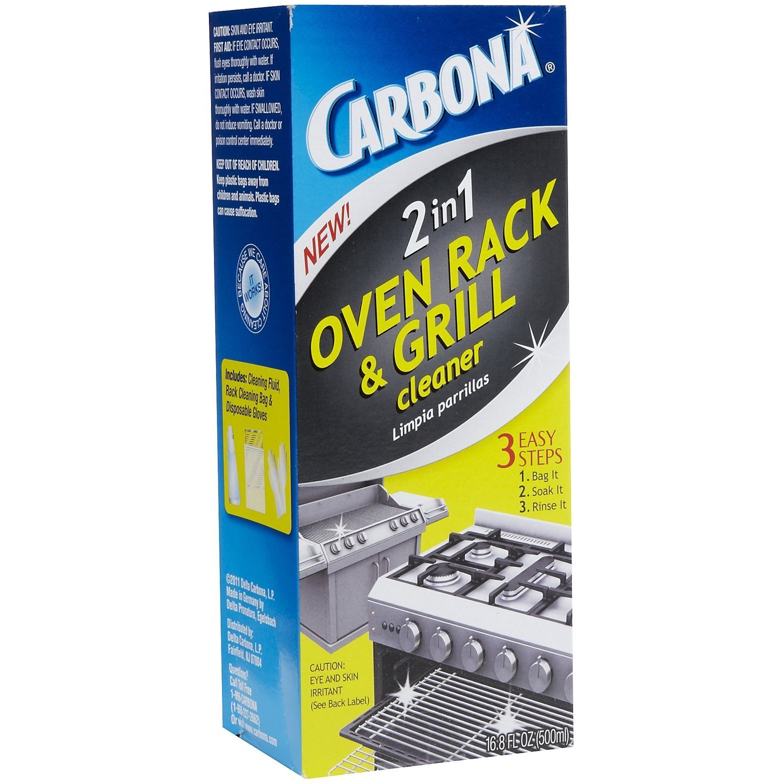 Carbona 2-In-1 Oven Rack And Grill Cleaner Bagged 16.8 Oz