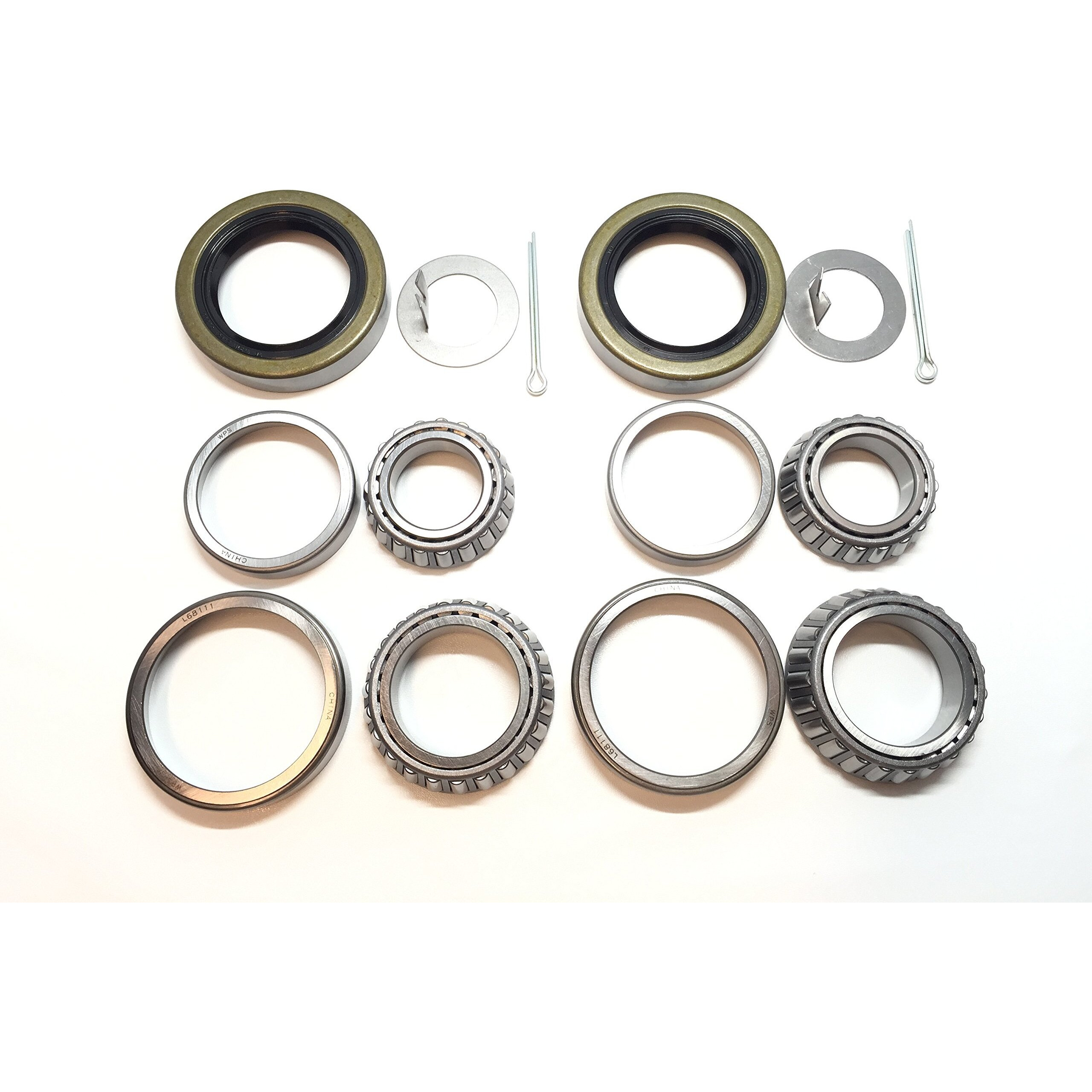 (Set Of 2) Wps 3500 Trailer Axle Bearing Kit L68149 L44649 Grease Seal 10-19 I.D. 1.719'' For 84 Spindle