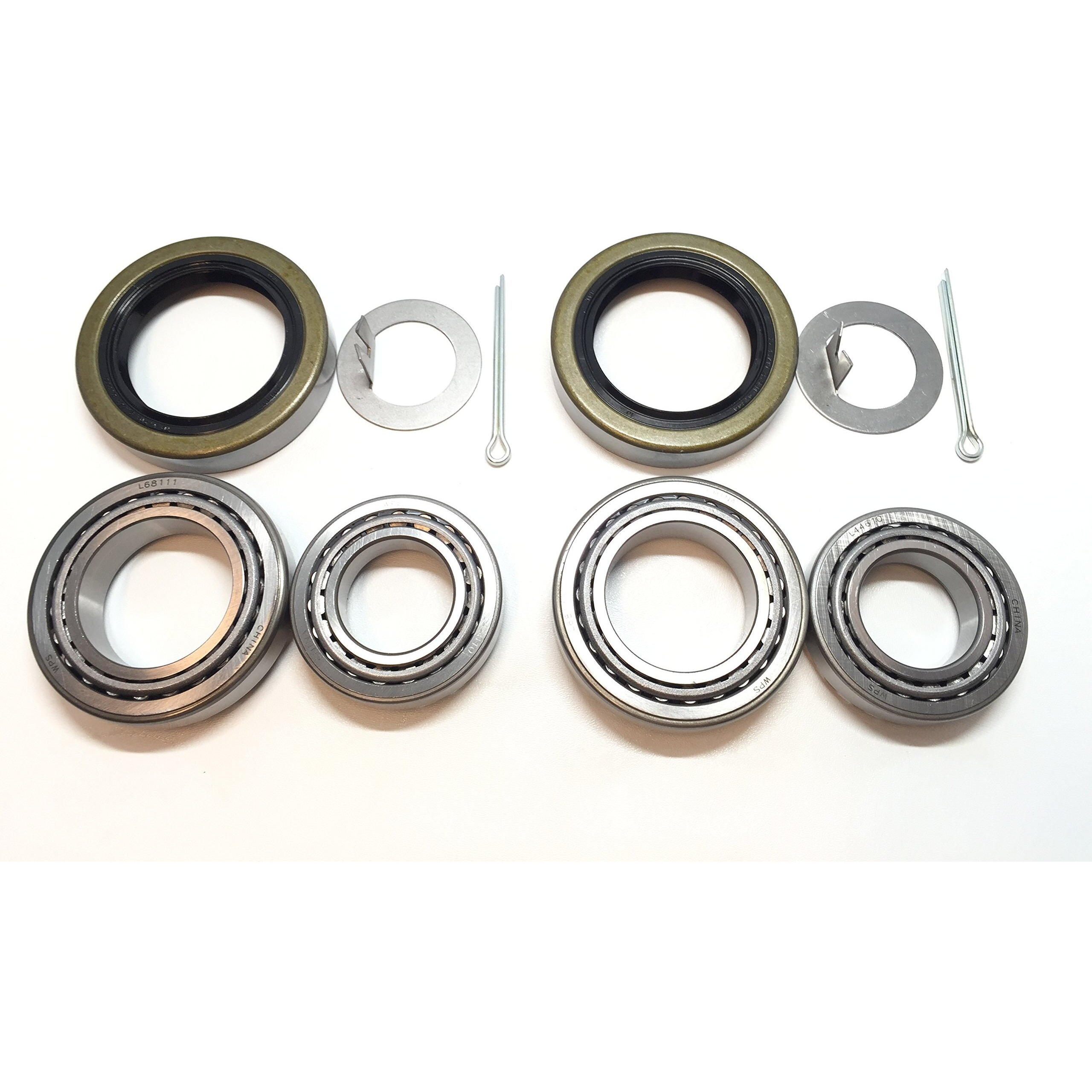 (Set Of 2) Wps 3500 Trailer Axle Bearing Kit L68149 L44649 Grease Seal 10-19 I.D. 1.719'' For 84 Spindle
