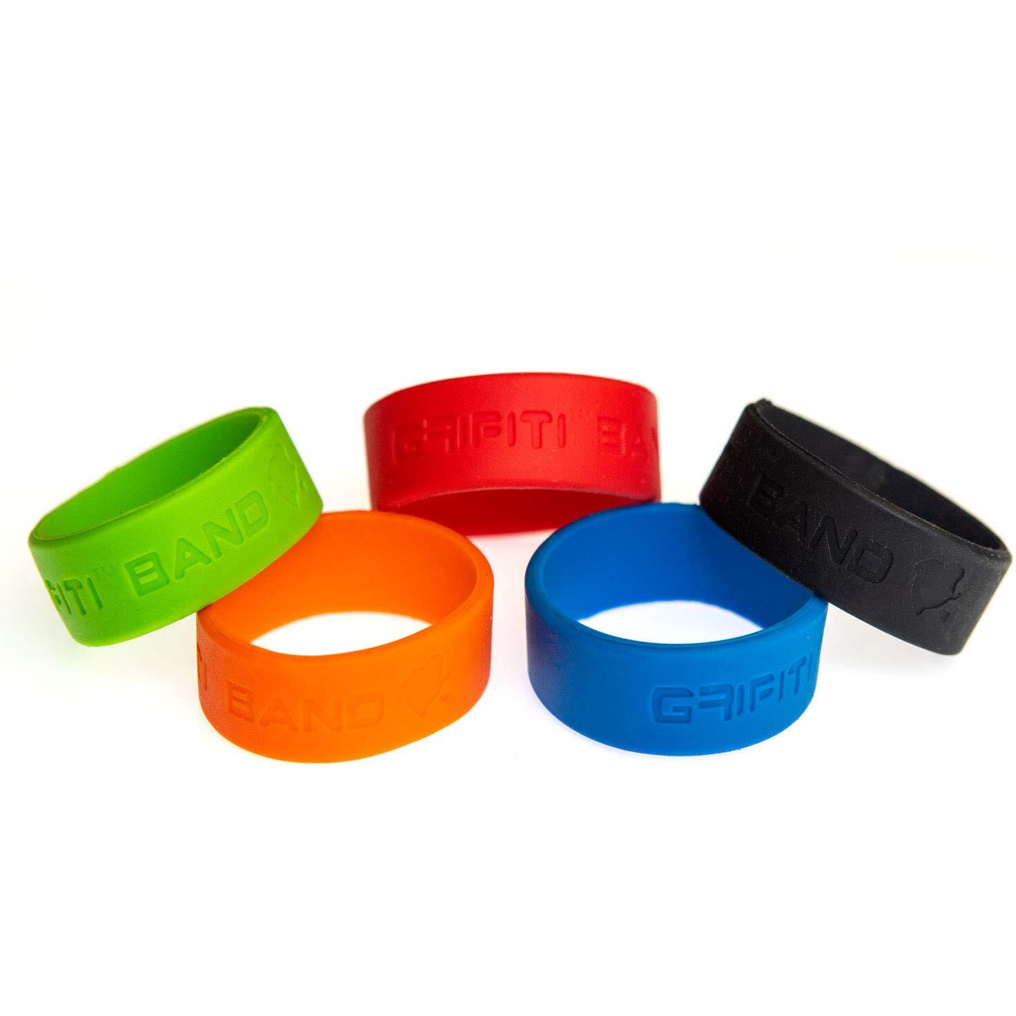 Grifiti Elastic Band Joes 2 Inches Small Silicone Rubber Bands Rings Gasket Bottle Food Cooking Durable Office Boxes Wraps 5 Pack Assorted Colorful High Strong Rubberbands Heavy Round Siliconebands