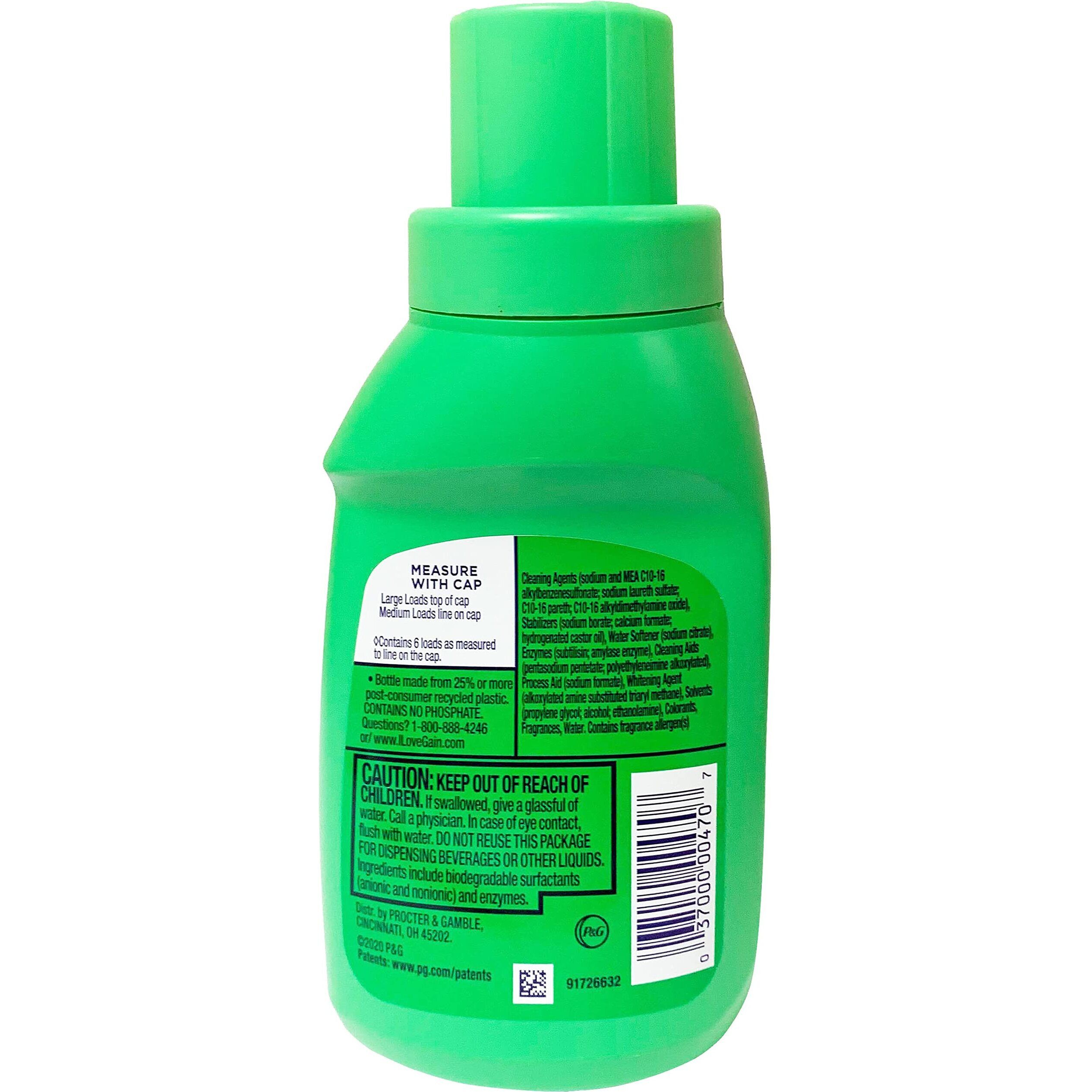 Gain  Original Laundry Detergent  Two 10 Oz. Bottles