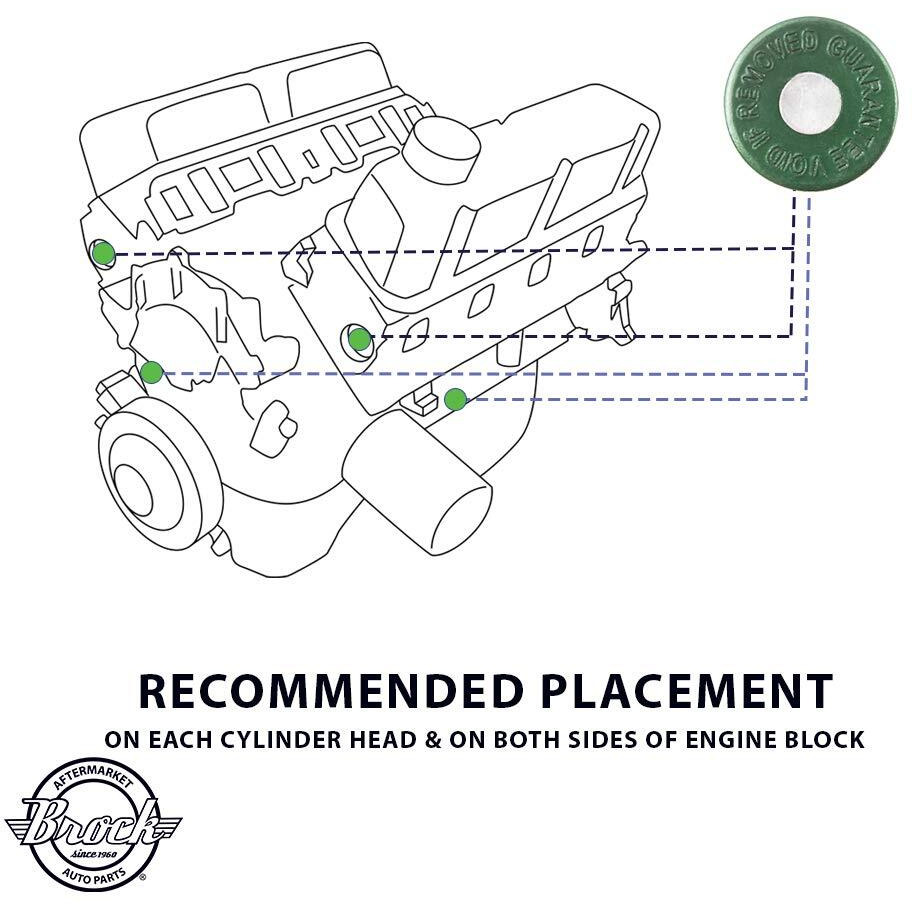 Brock Diesel Engine Heat Tabs - Guaranteed And Certified Overheating Indicator - Center Melts At 240-250F/115-121C - 100 Heat Tabs Per Tube